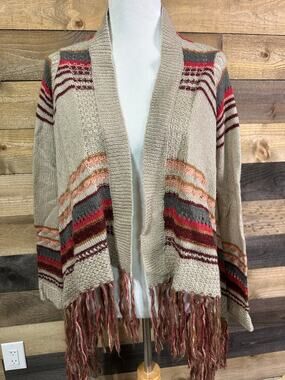 4OUR DREAMERS Fringed Blanket Cardigan Sweater XS/S
